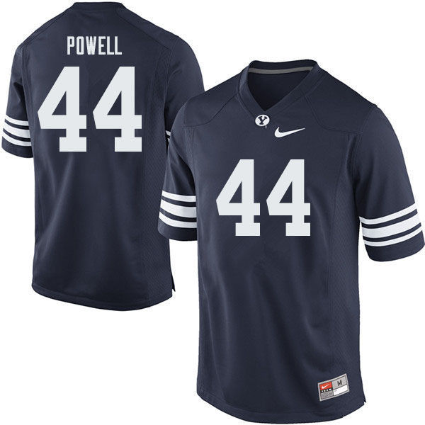 Men #44 Riggs Powell BYU Cougars College Football Jerseys Sale-Navy